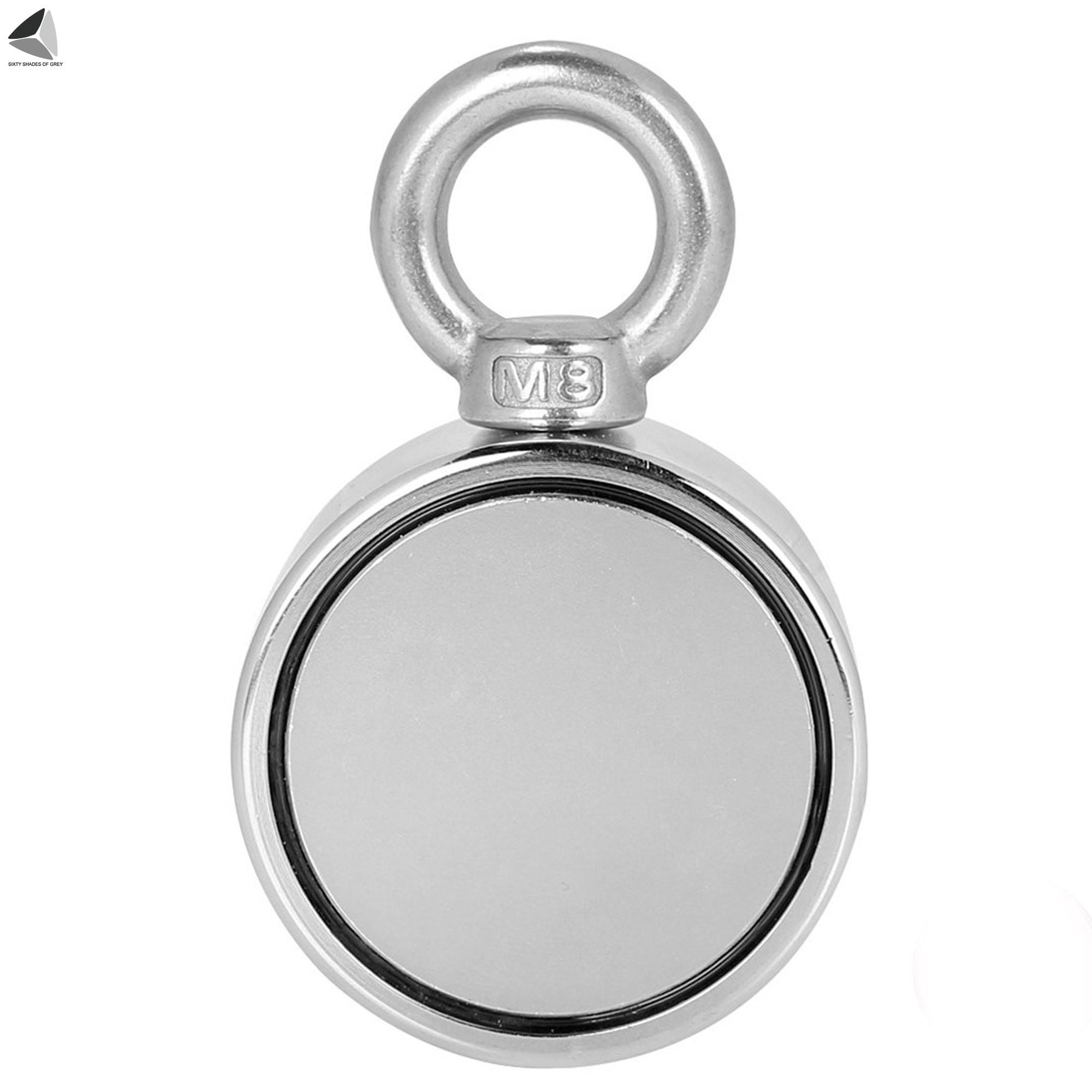 PULLIMORE Round Double Sided Fishing Magnet Super Strong Neodymium 176 / 264 LBS Pulling Force