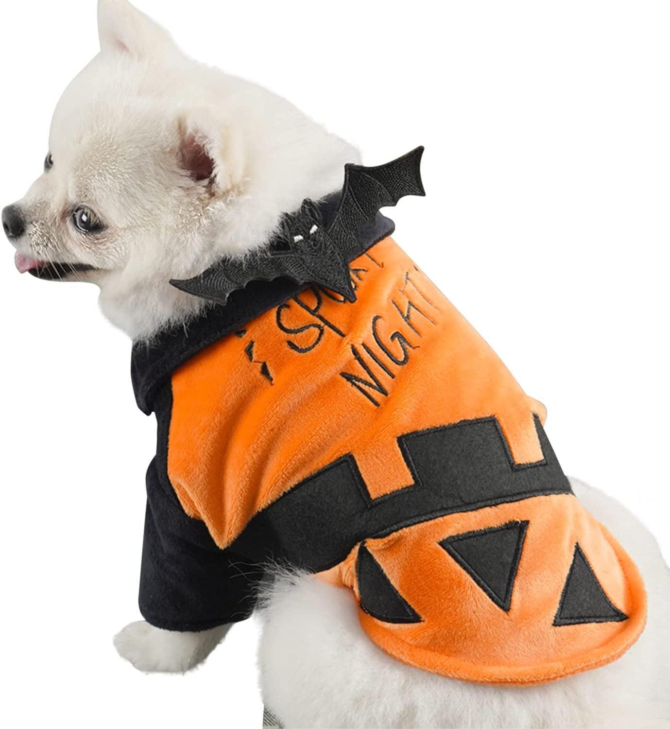 Fovien Halloween pet costumes, spooky Batman pet roleplaying costumes