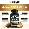 thumbnail image 3 of X Gold Health Organic Maca Root Powder Capsules Black, Yellow & Red Maca Pills 1500 mg, 150 Count, 3 of 6