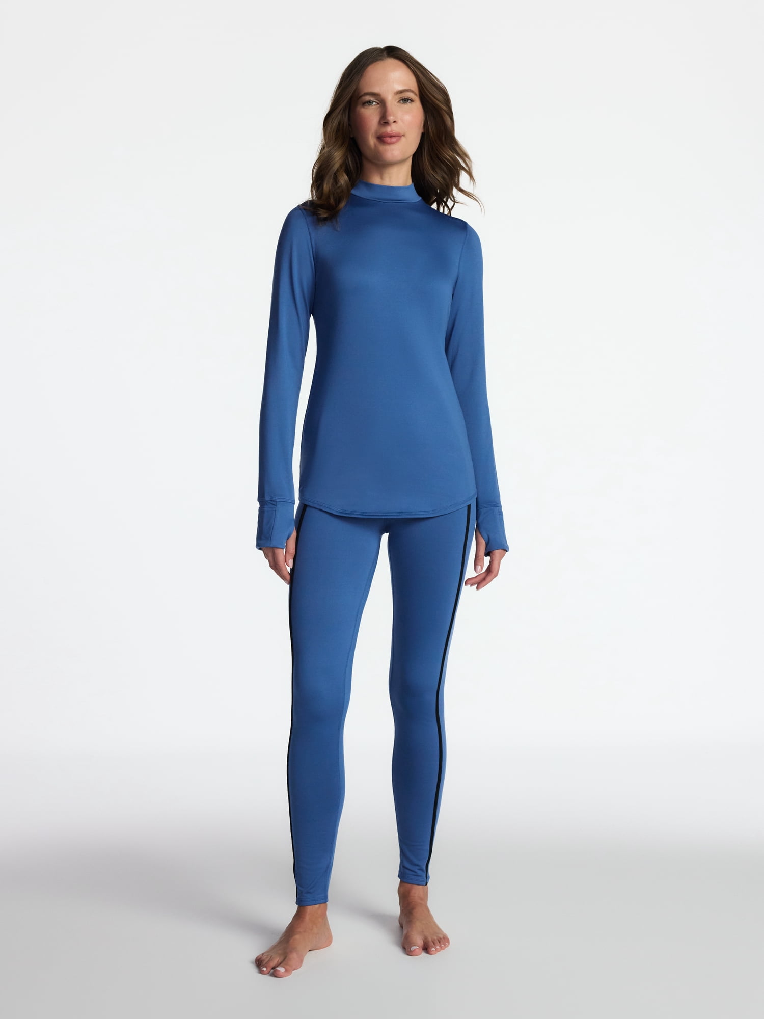 ClimateRight by Cuddl Duds Women's Warm Plush Warmth Mock Neck Base Layer Thermal Top, Sizes XS to 4X