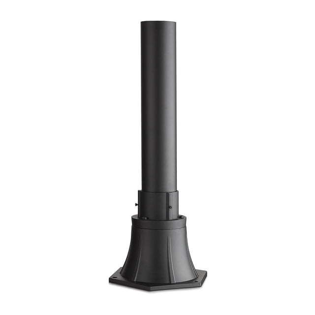 Mât de Lumière Extérieure avec Base, Accessoires de Mât de Lampe Extérieure HWH, Mât et Base de Montage en Aluminium Noir pour Sentier Extérieur