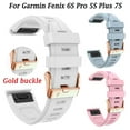 thumbnail image 2 of 20mm Silicone Smart Watch For Garmin Fenix 6S 6SPro 5S Plus 7S Strap Quickfit Correa Bracelet Descent Mk2S/Instinct 2S Watchband White 2 For Fenix 7S 7S Pro, 2 of 6