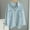 Light Blue, variant on Women's Plus Size Lightweight Denim Jacket Long Sleeve Shirt Style For Casual Wear