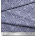 thumbnail image 3 of Soimoi Purple Cotton Cambric Fabric Seamless Damask Decor Fabric Printed Yard 56 Inch Wide, 3 of 3