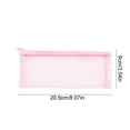 thumbnail image 3 of Estuche de malla transparente para lápices | Bolsa de nailon transparente para bolígrafos para estudiantes | Organizador de papelería ligero con cremallera para la escuela, la oficina y los viajes, 3 of 6