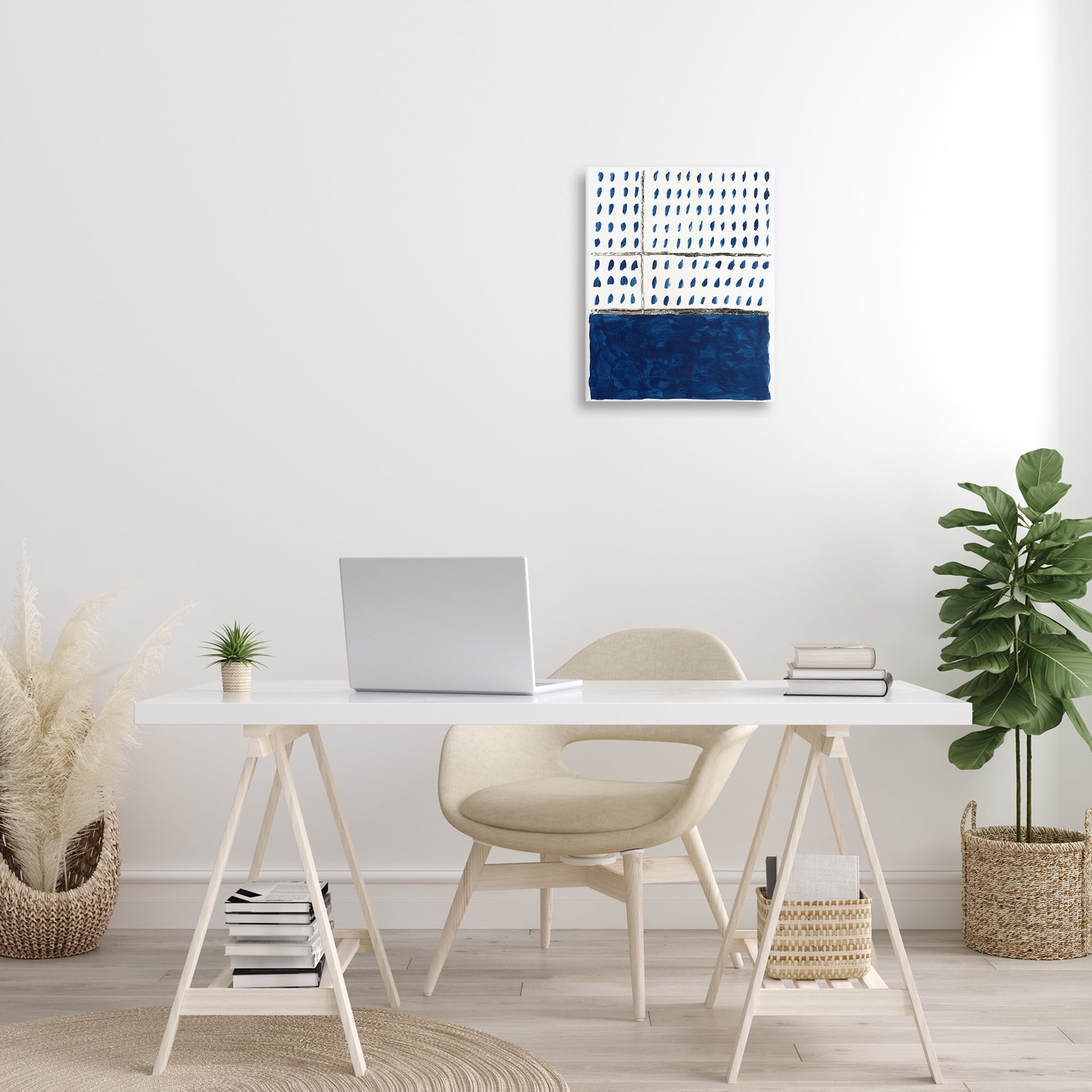 Stupell Industries Modern Dot Pattern Abstract Painting Gallery Wrapped Canvas Art Print Wall Art, 16 x 20