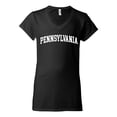 thumbnail image 2 of Wild Bobby State of Pennsylvania College Style Women Standard V-Neck Tee, 2 of 6