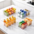 thumbnail image 2 of Sindcom 4 Pack Clear Plastic Food Storage Organizer Bins, Multi-Compartment Pantry & Kitchen Drawer Organizer for Spice Packets, Tea Bags, Snacks - Versatile for Fridge & Cabinet, 2 of 8