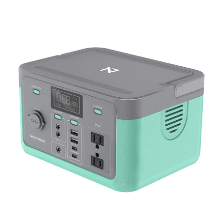 

Stormrock Portable Power Station 294.4Wh 110V/300W LiFePO4 Battery for Outdoor Camping Aquamarine