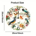 thumbnail image 2 of Yjiankangz Round Wall Clocks Birds Flower Wood Quartz Battery Operated Rustic Home Decor Handing Clocks for Living Room Kitchen Bedroom Bathroom Large Numbers Silent -10 Inch, 2 of 7