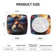 thumbnail image 6 of Lsque Cool Cat With Sunglasses Printed Square Couch Cushion Covers, Floral Sofa Cushion Covers Replacement, Stretch Couch Covers for Couch-16.9in, 6 of 9