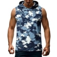 thumbnail image 7 of Lpmadey Men's Camo Hoodie Vest Sleeveless Workout Tank Top Outdoor Casual Athletic Gym Hiking Tops, 7 of 7