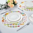 thumbnail image 6 of IAUYY Set of 1 Round Placemats for Dining Tables Heat-Resistant and Wear-Resistant DIY Printing Design Table Placemats，Applicable for Christmas A Flags Wreaths, 6 of 7