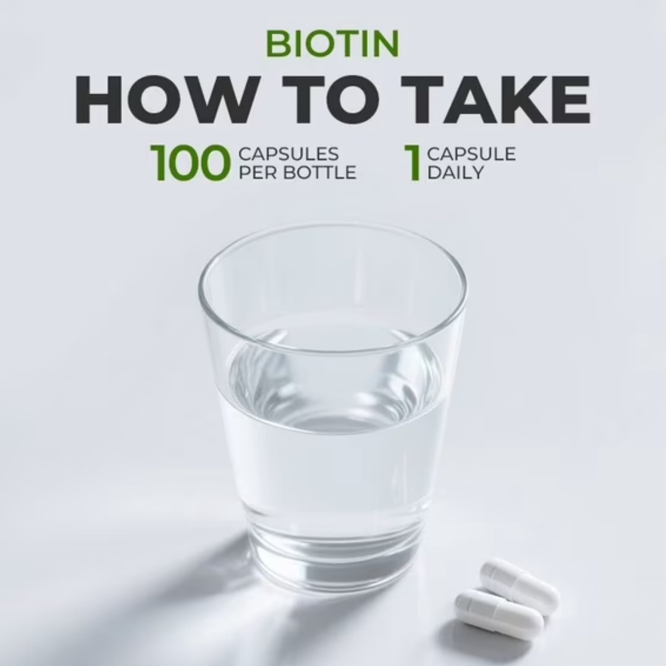 OxyEnergy Biotin 10,000mcg Hair, Skin & Nails Supplement, Triple Nutrient Formula with AnaGain & Keratin, 60 Capsules