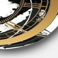 thumbnail image 3 of Designart 'Gold Metallic Circle' Metal Wall Clock, 3 of 3