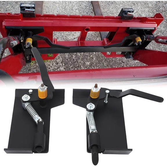 Pair Skid Steer Quick Tach Conversion Adapter Bobtach Latch Box