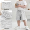 thumbnail image 5 of Ruisita 3 Pack Unisex Baby Toddler Cotton Shorts with Drawstring Baby Pull-on Solid Shorts Soft Clothes for Summer Daily, 5 of 9
