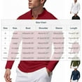 thumbnail image 2 of Generic Men's Henley Shirts Long Sleeve Button T-Shirt Casual Button Collared V Neck Lightweight Slim Fit Tops with Pocket, 2 of 4
