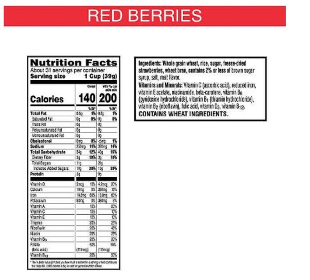 Kelloggs Special K Red Berries Cereal, 43 Oz