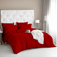 thumbnail image 2 of EASYCOT 800TC Soft Egyptian Cotton Duvet Cover Set3 Pieces Breathable Bedding Set with Zipper Closure Long Staple - Comforter Cover - Red , Super King Plus (120X120), 2 of 6