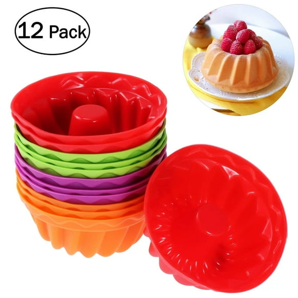LQXZWJY 6.5" Non-stick Cake Pan, Heavy Duty Carbon Steel Fluted Tube Round Baking Pan,Cake Pan Mold,Tube Bakeware,Baking Mold for Jello,Gelatin,Chocoflan,Flan-Premium Non-Stick Fluted Tube Pan