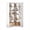 White, variant on Goldensoil 72.8" Large Wood Bookcase, 5 Tier Corner Shelf, L Shaped, White