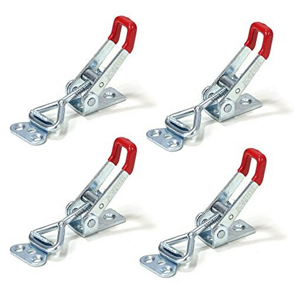 POWERTEC 20311 Pull Action Latch Toggle Clamp w Red Vinyl Handle Grip