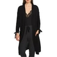 thumbnail image 3 of 1.STATE Womens Ruched Cardigan Sweater, Black, Small, 3 of 3