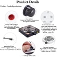 thumbnail image 3 of Compact and Portable Countertop Burner- Countertop Single Coiled Burner 1000 Watts Electric Hot Plate Temperature Controls Black, 3 of 7