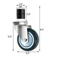 thumbnail image 2 of Set of 4 Swivel Caster 4" Kitchen Prep Table Wheel For 1-1/2" ID Tubing w/ Brake, 2 of 10