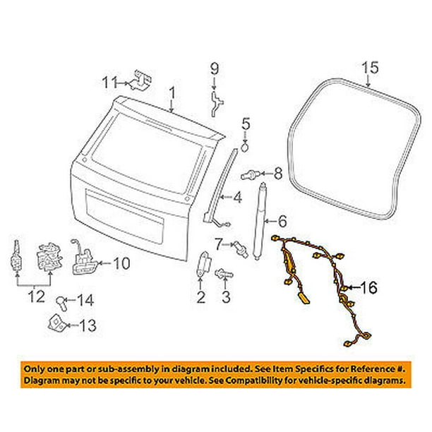 Dodge CHRYSLER OEM 14-15 Durango Liftgate Tailgate Hatch-Wire Harness 68161121AD - Walmart.com 2016 Dodge Durango Led Taillight Wiring Diagram Walmart