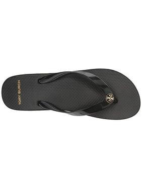 Cut-Out Wedge Flip Flop in Black/Black