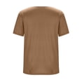 thumbnail image 6 of asdoklhq Oversized Tshirts for Women Crewneck Women's Solid Color Fashionable Pile Collar Breathable Summer Short Sleeved Casual T-shirt Top Khaki XL, 6 of 7