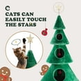 Amolife 63" Christmas Cat Tree Tower Condo with Balls & Cat Teaser