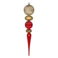 thumbnail image 1 of Vickerman MT199043 Ornement de Finial Durian Rouge et Or de 26 Pouces, 1 of 1