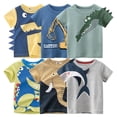 thumbnail image 1 of 2TR2023 verano niños camiseta de dibujos animados 3d para niño Animal estampado dinosaurio tiburón niños camiseta niñas Tops camisetas dibujos animados niños ropa D_o esquí esquí Gafas de esquí, 1 of 2