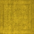 thumbnail image 1 of Ahgly Company Indoor Square Oriental Yellow Industrial Area Rugs, 6' Square, 1 of 4