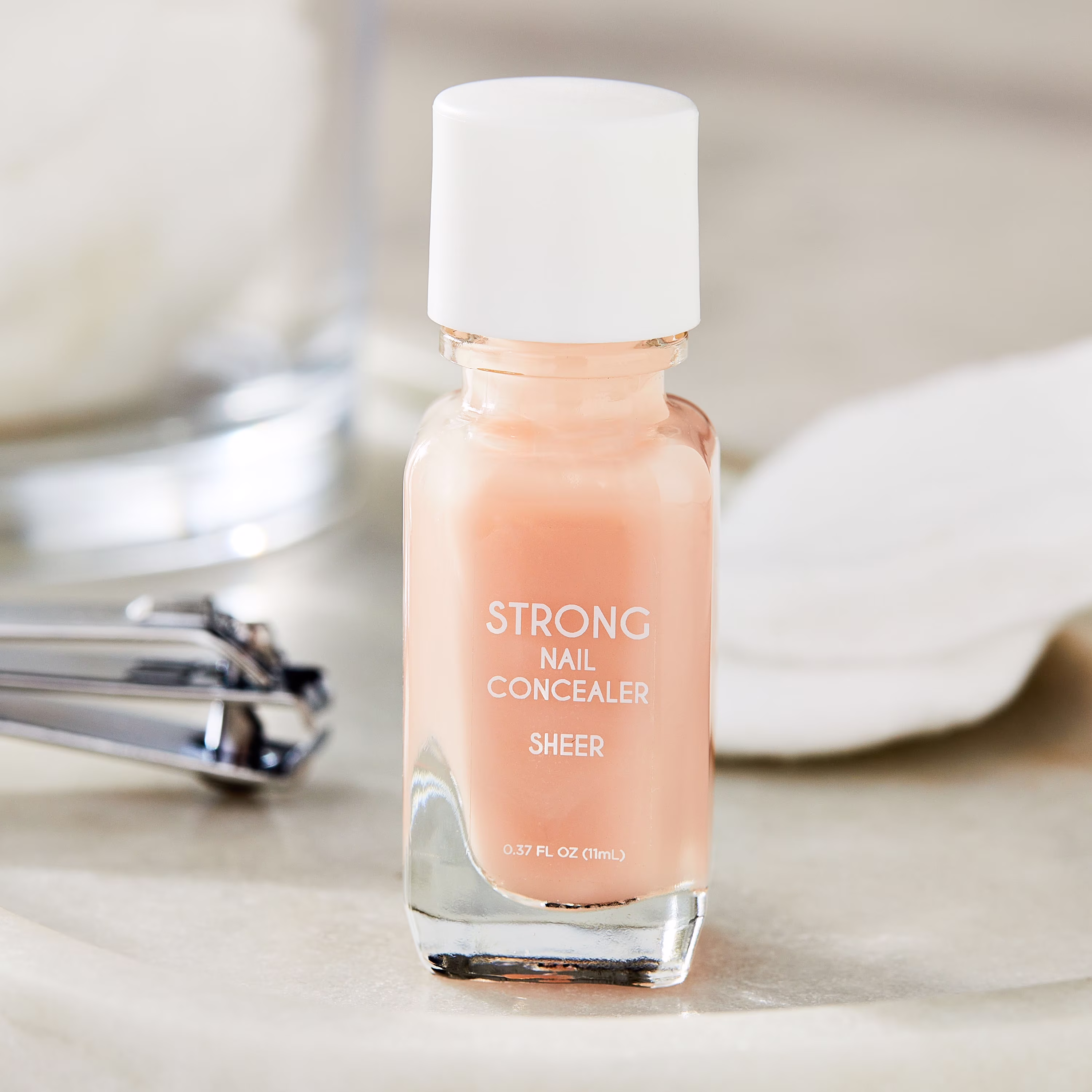 Walmart Care & Fix Strong Nail Concealer to Tone Restore & Protect Nails, Sheer Color, 0.37 fl oz