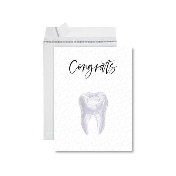 Koyal Wholesale Funny Congratulations Jumbo Card With Envelope, Tooth Design, Graduation Greeting Card for Dental School