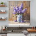 thumbnail image 5 of Lavender Sheer Curtains 108 Inches Extra Long, Spring Floral Purple Watercolor Vintage Light Filering Curtains, Privacy Drapes Simi Floor to Veiling Curtain for Living Room Large Window Treatment, 5 of 9