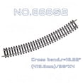 thumbnail image 5 of HO Scale Nickel Silver Track with Wood Ties – Set of 4 Realistic Model Railroad Tracks- R3 66602, 5 of 6