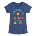 thumbnail image 1 of T-Shirt à Manches Courtes pour Filles Tout-Petits et Jeunes, Weekend Forecast Holiday With The Cousins, 1 of 2