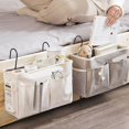 thumbnail image 4 of Bedside Caddy, Wofair Bedside Organizer, Remote Control Holder Bag for Tablet Magazine Book Phone Remotes Storage, 4 Pocket, 2 Side Hooks, Green, 4 of 8