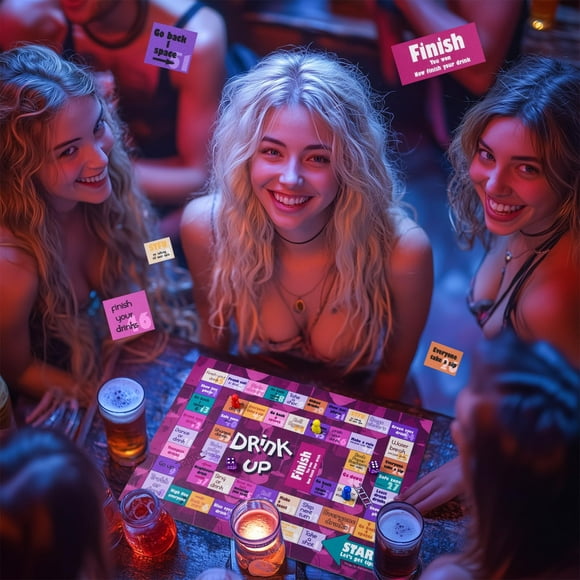 Drinking Board Game - Interactive for Adults for Parties and Couples Desktop Puzzle Experience and Social Entertainment