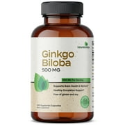 Ginkgo Biloba 500 MG Per Serving, 120 Vegetarian Capsules