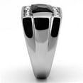 thumbnail image 4 of Luxe Jewelry Designs Men's Stainless Steel Ring with Montana Synthetic Glass - Size 8 (Pack of 2), 4 of 4