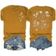 thumbnail image 2 of Camisetas de Verano de Mujer Pequeña Flor Impresa Cuello Redondo Manga Corta Superior, Verano Superior de las Mujeres, 2 of 7