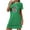 Green, variant on Tnhcen Summer Versatile Pajama Dress – Round Neck Short Sleeve Fashion Print Soft Polyester Spandex S-2XL for Home/Outdoor Lounging