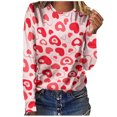 thumbnail image 2 of Pntutb Mujer Moda Suelta Manga Larga Cuello Redondo Blusa Navidad Impresión Camiseta tops Pntutb Pntutb-3551, 2 of 4