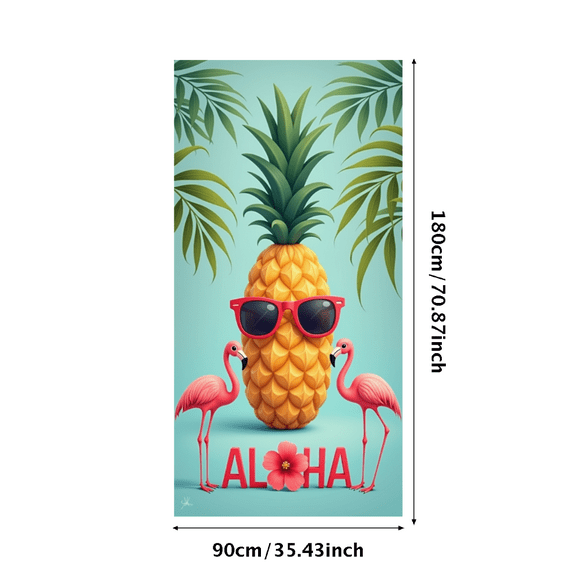 Flamingo Pineapple ALOHA Banner Tropical Party Decoration for Beach Vacation Luau Summer Events